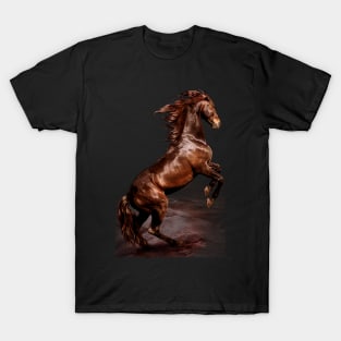 Wild horse facing the sea T-Shirt